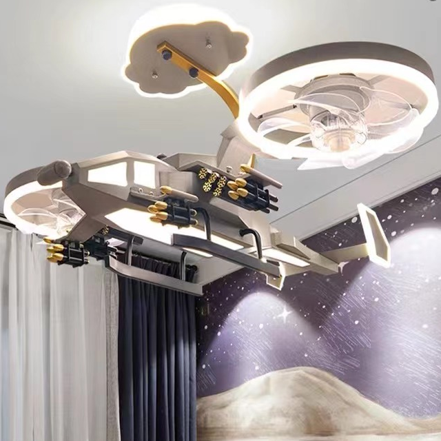 20415 LED bedroom ceiling fan light, helicopter ceiling fan lighting