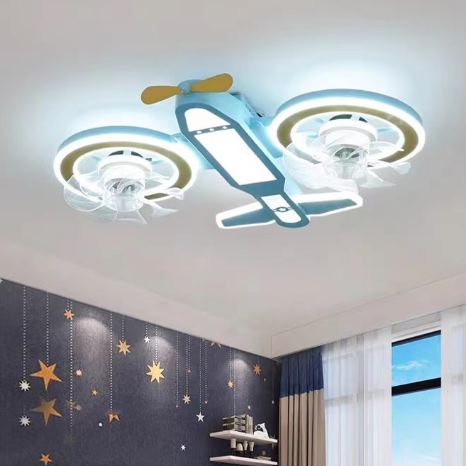 20429 Led Bedroom Ceiling Fan Lights, Airplane Lighting, Remote Control