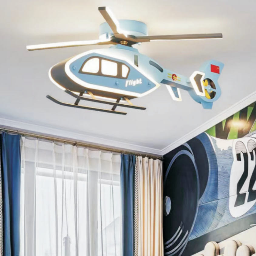 8931 Led Bedroom Ceiling Lights, Helicopter Lighting, Remote Control